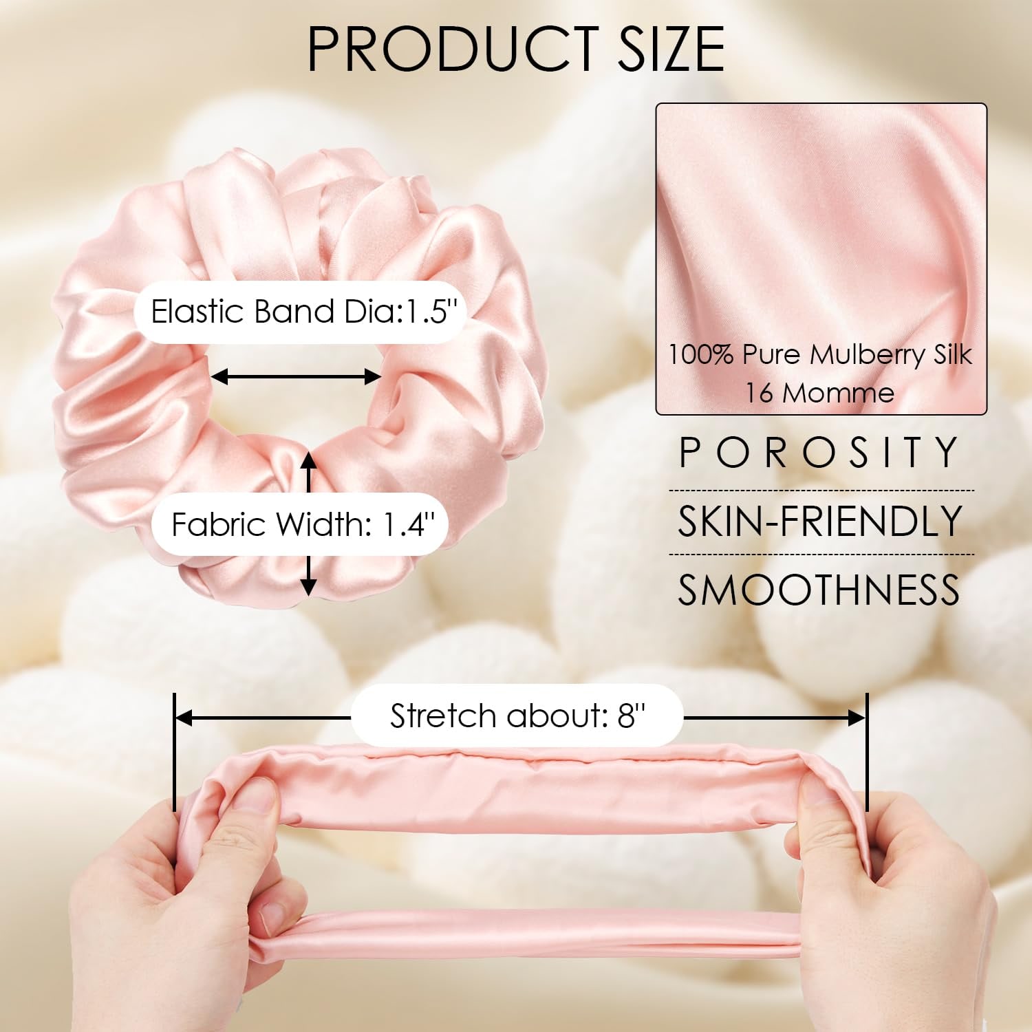 16 Momme Mulberry Silk Scrunchies