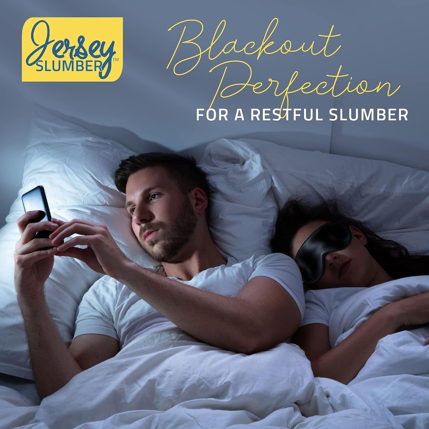 Black Silk Sleep Mask for Side Sleepers