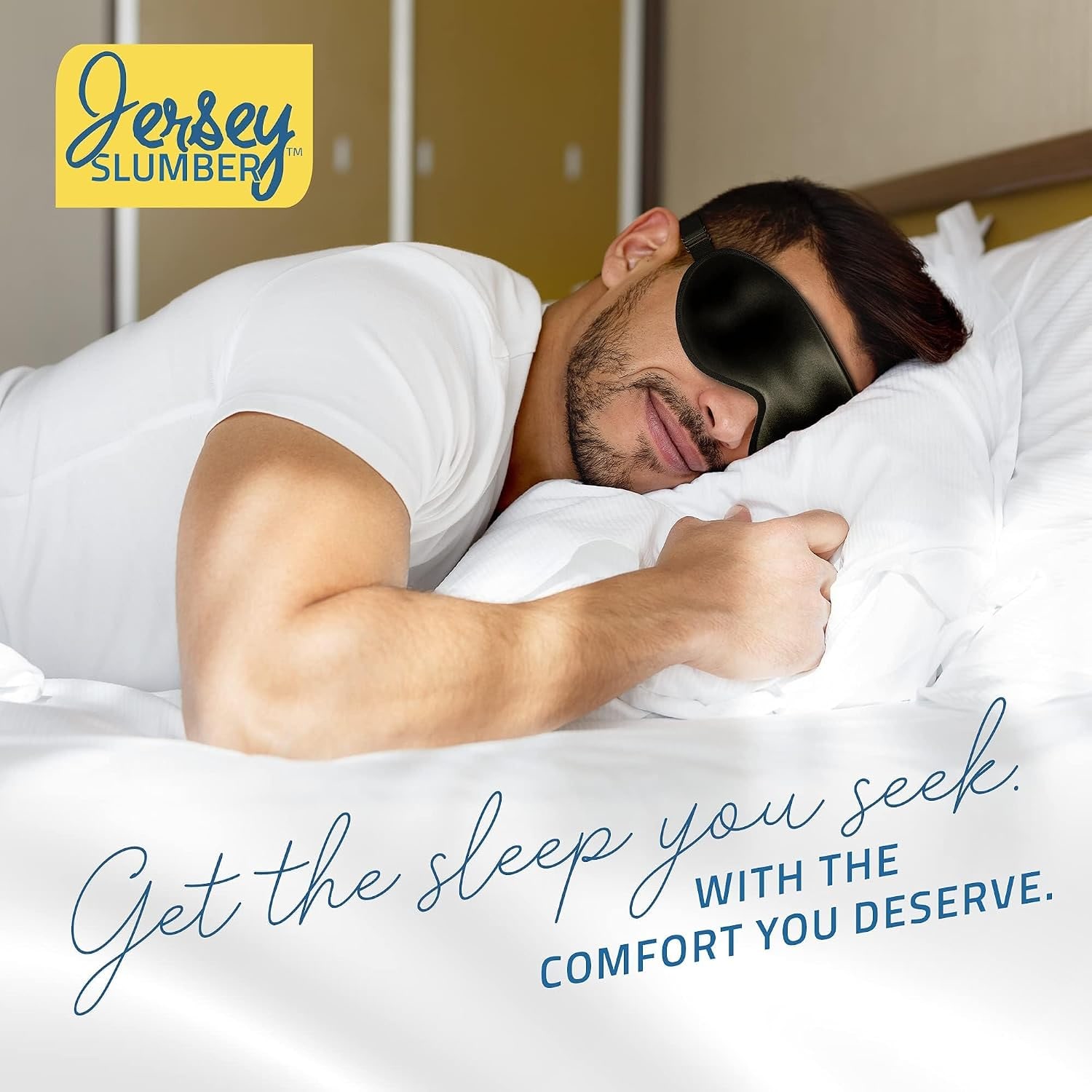 Black Silk Sleep Mask for Side Sleepers