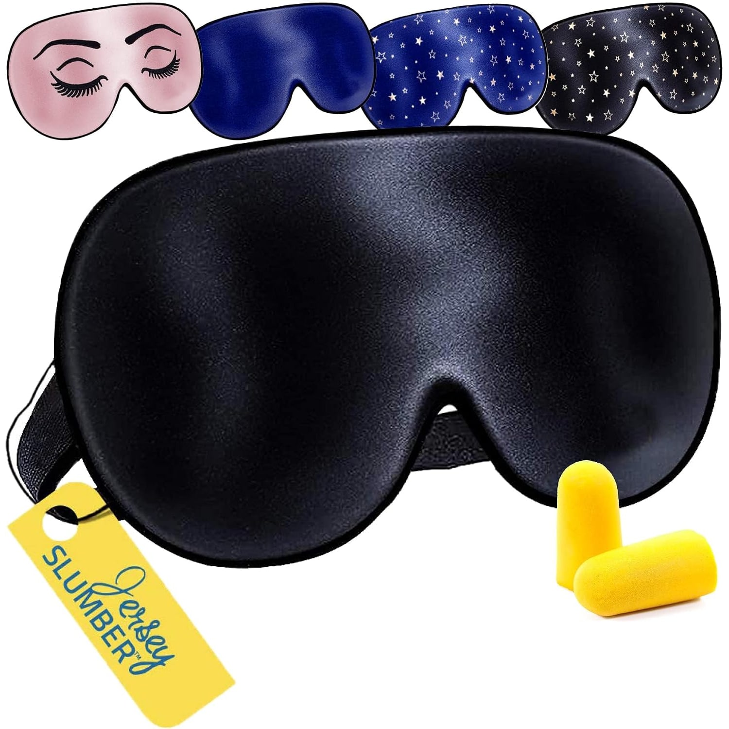 Black Silk Sleep Mask for Side Sleepers