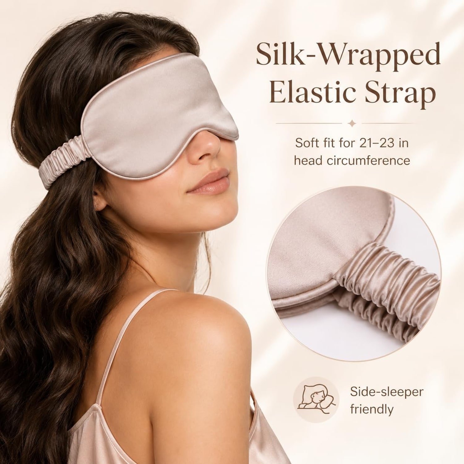 Caramel 19 Momme Mulberry Silk Sleep Mask
