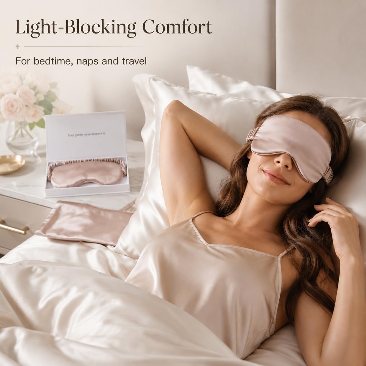 Caramel 19 Momme Mulberry Silk Sleep Mask