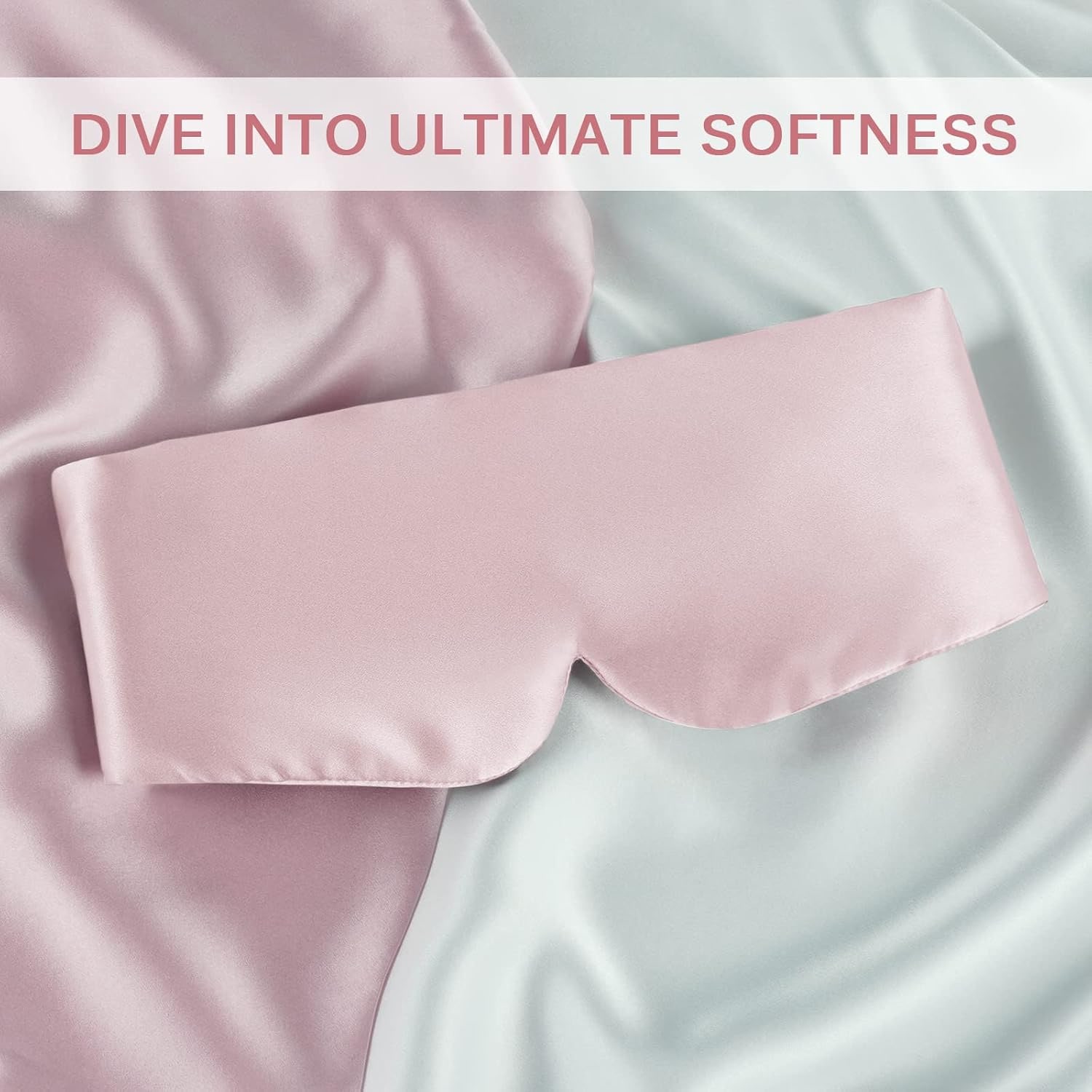 Light Plum Silk Sleep Mask with Ear Band