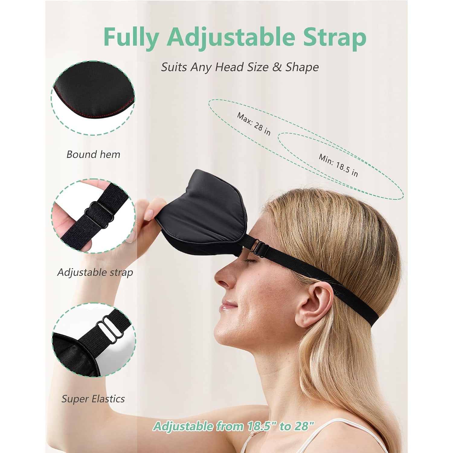 Mulberry Silk Sleep Masks 2 Pack in Black